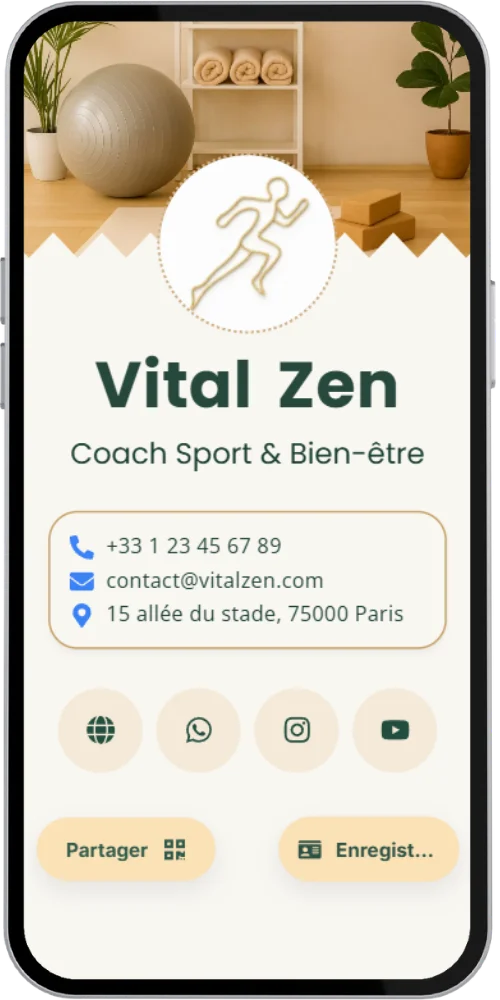 Carte de visite virtuelle exemple 1