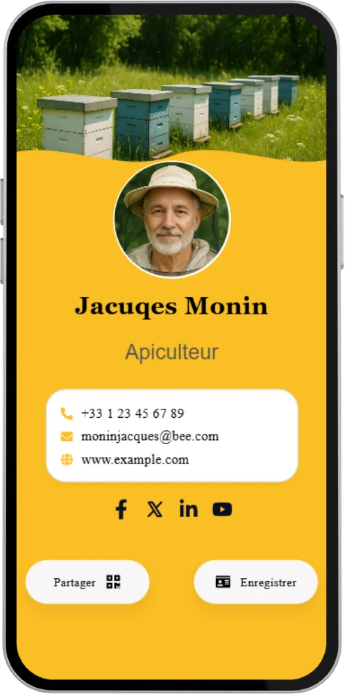 Carte de visite virtuelle exemple 11