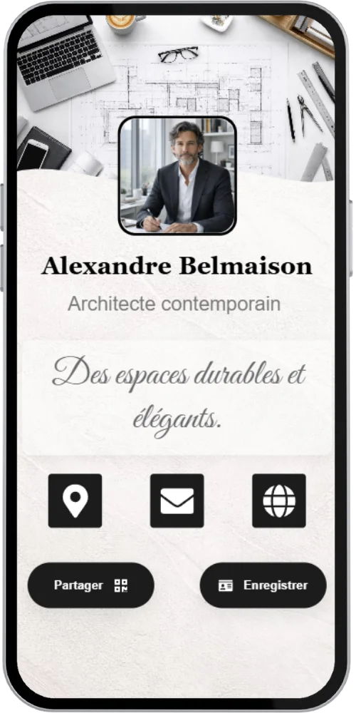 Carte de visite virtuelle exemple 12