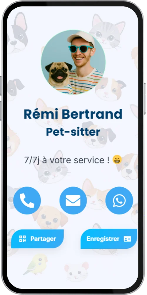 Carte de visite virtuelle exemple 15