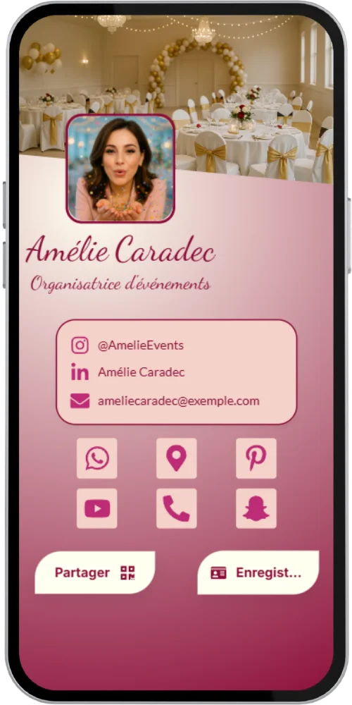 Carte de visite virtuelle exemple 2