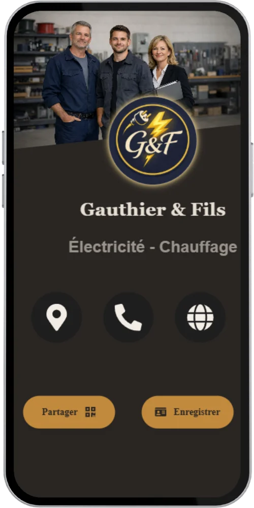 Carte de visite virtuelle exemple 5