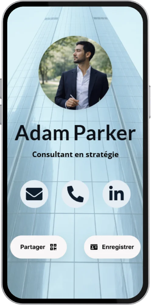 Exemple de carte de visite virtuelle 2