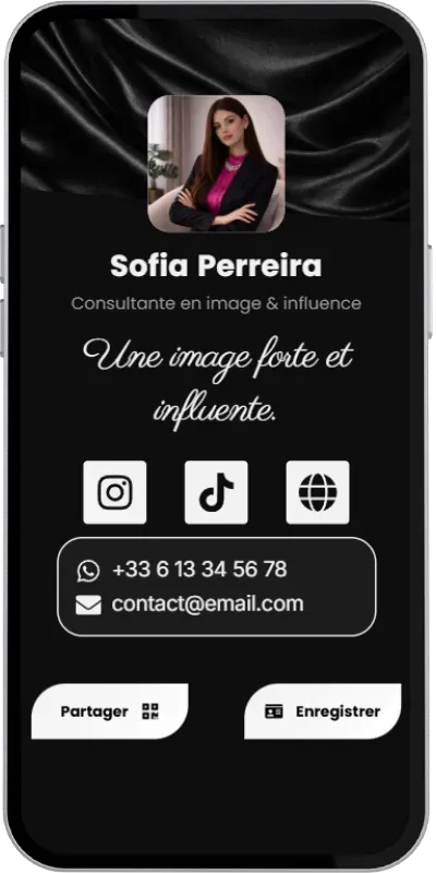 Exemple de carte de visite virtuelle 8